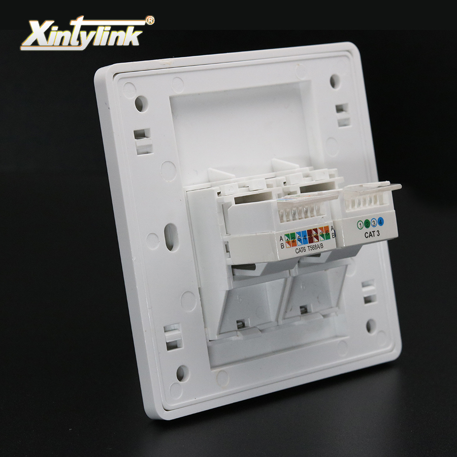 Patch Panel Cat6 - Xintylink RJ11 RJ45 Socket Jack Modular