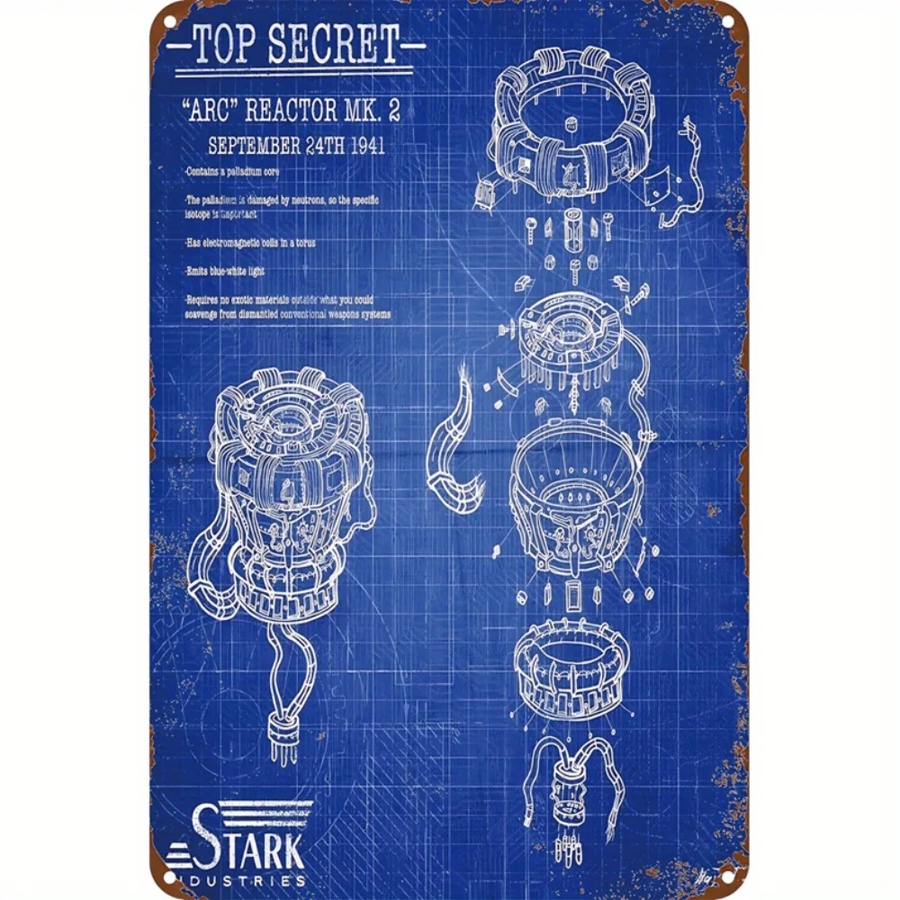 Tech Office Wall - CIFBUY Retro Industrial 2D Flat Superhero