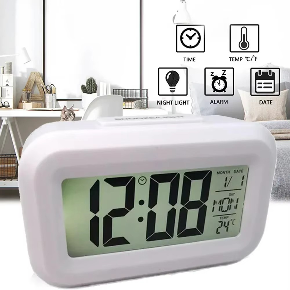 Office Tech Gadgets - LCD Display Digital Alarm Clock Led