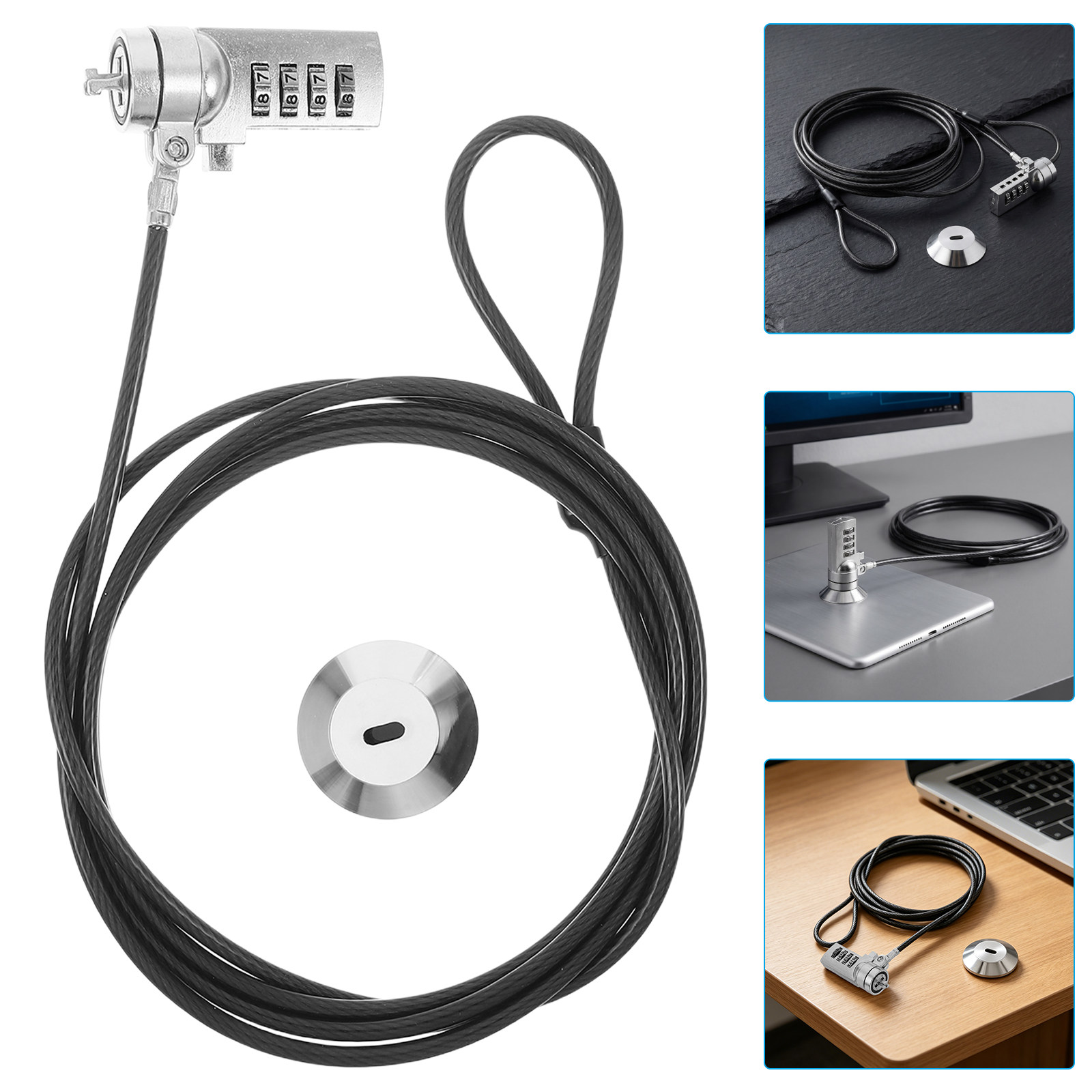 Cable Lock Laptop - 1Set Laptop Combination Lock 6Ft Steel