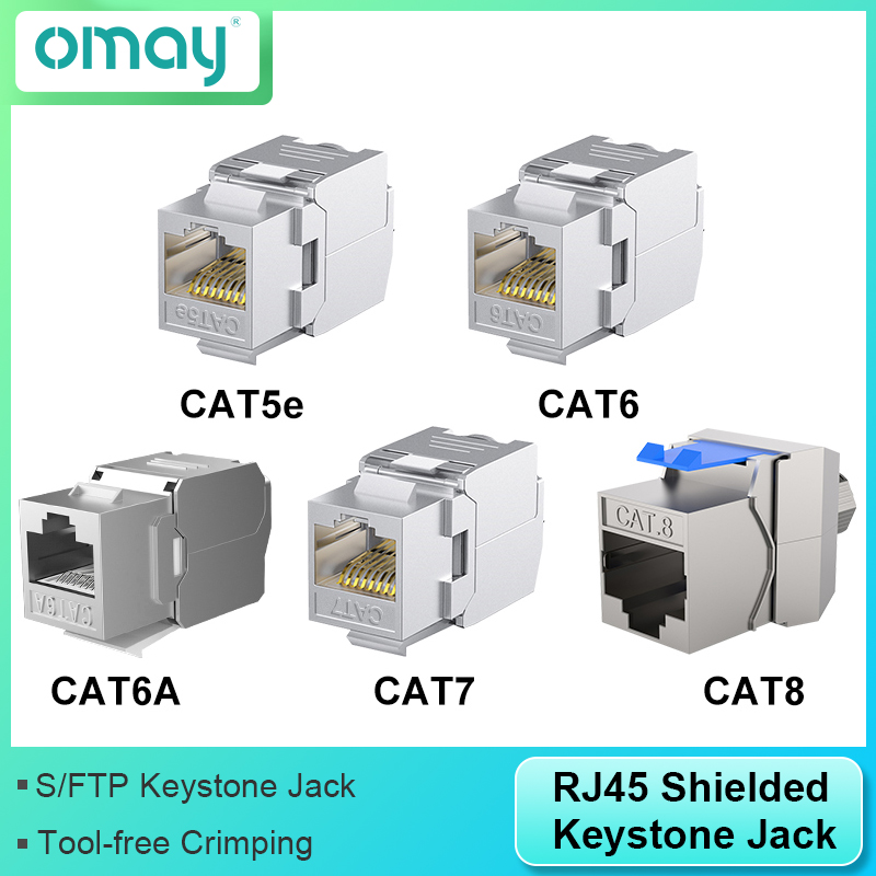 Patch Panel Cat6 - RJ45 Keystone Jack Module CAT8 Cat7