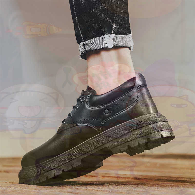 Office Tech Gifts For Men - Dark Natural Leather Fashion Trainers Tennis