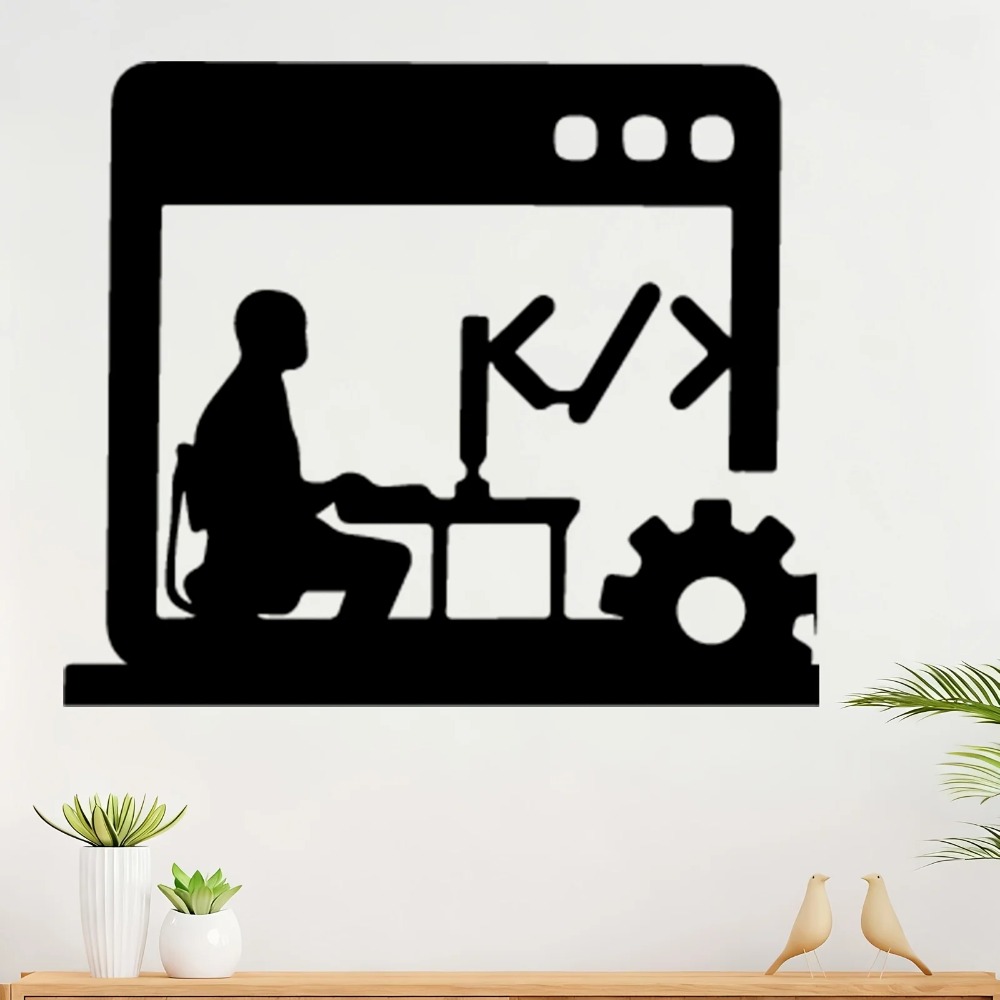 Tech Office Wall - Modern Code Master Metal Wall Art
