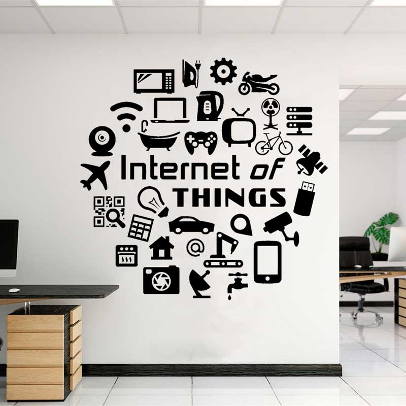 Tech Office Wall - Tech vinyl wall decals Internet of