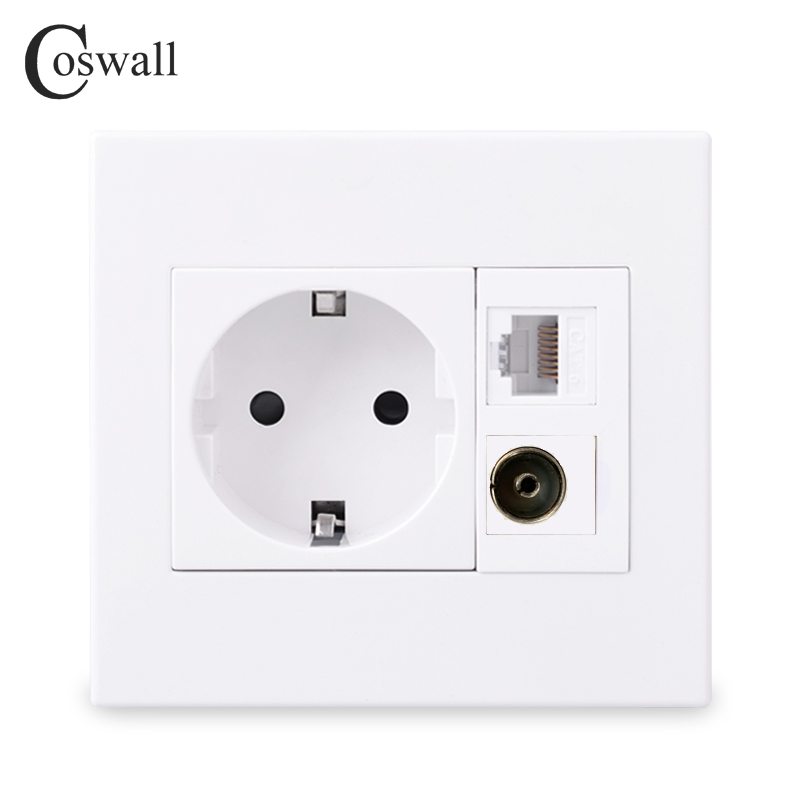 Patch Panel Cat6 - Coswall PC Panel 16A EU Wall