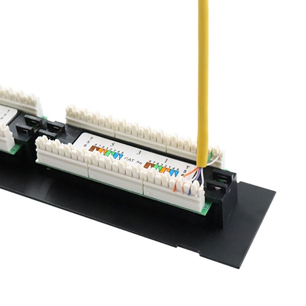 Patch Panel Cat6 - 12-Port Wall Mounted Patch Panel for