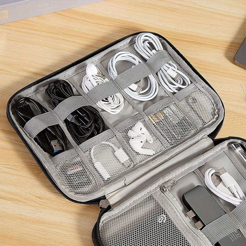 Office Tech Gear - A Multi-Pocket Electronic Accessories Box -Travel