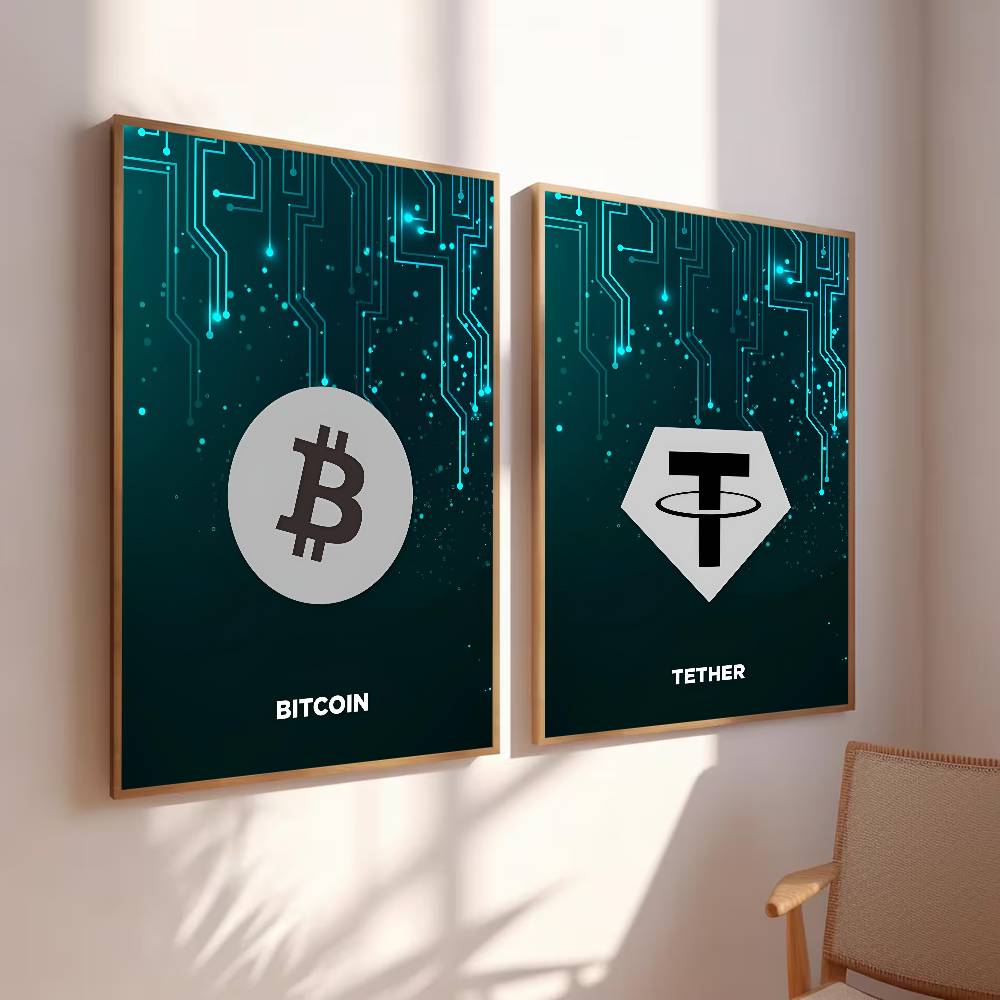 Tech Circuit Crypto Symbol Pos - огляд і ціна Tech Office Wall