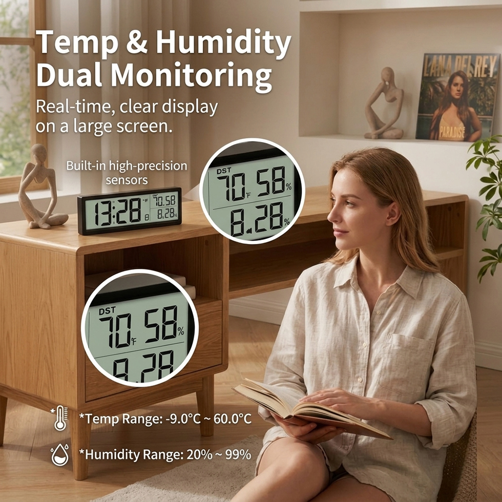 Digital Alarm Clock with Temp  - огляд і ціна Office Tech Gadgets