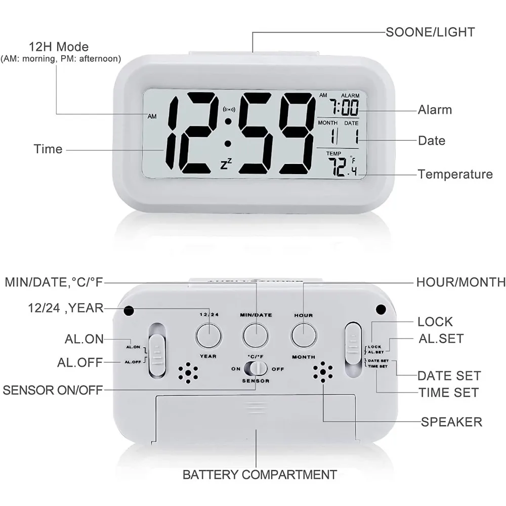 LED Electronic Digital Alarm C - огляд і ціна Office Tech Gadgets