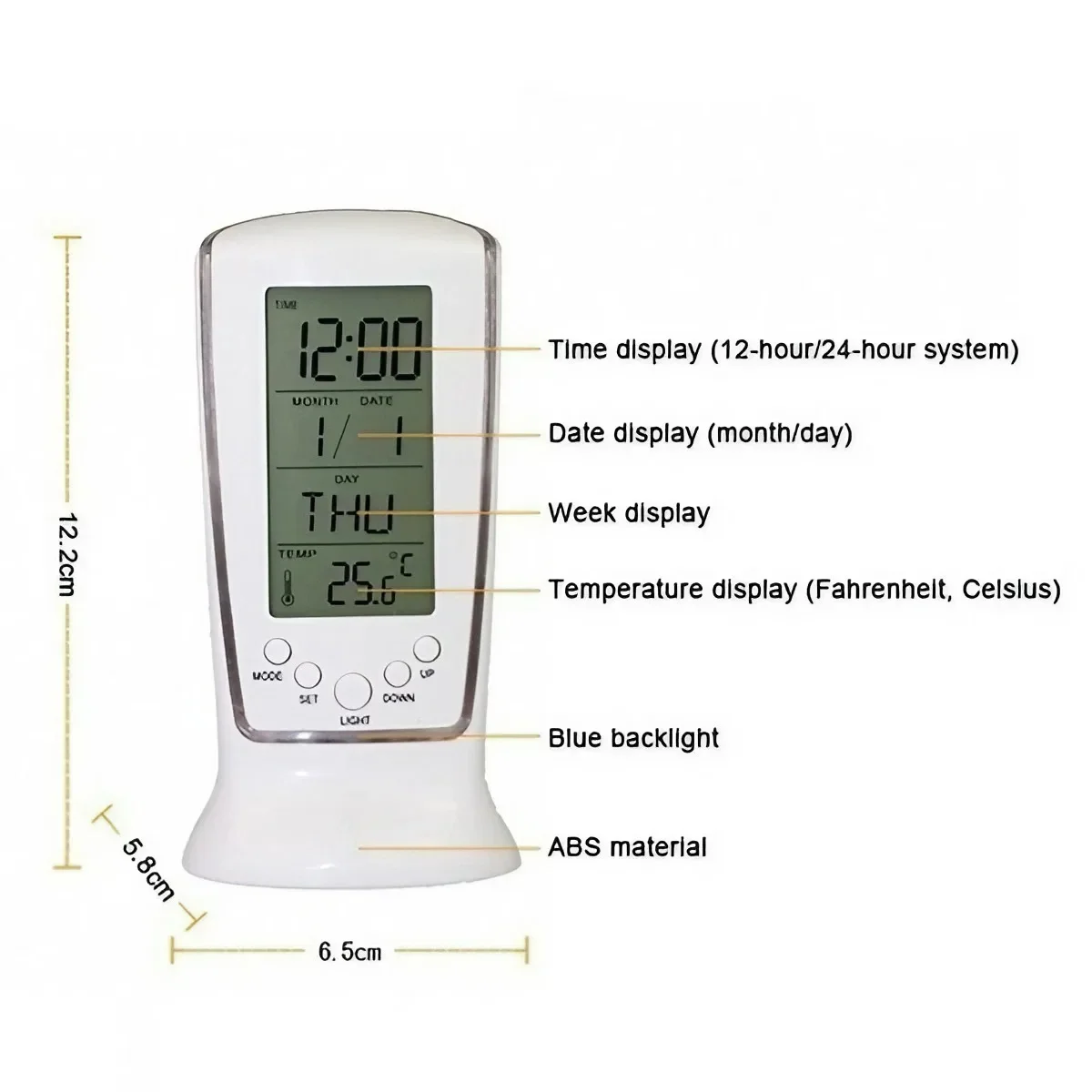 Calendar Clock Digital LED Clo - огляд і ціна Office Tech Gadgets