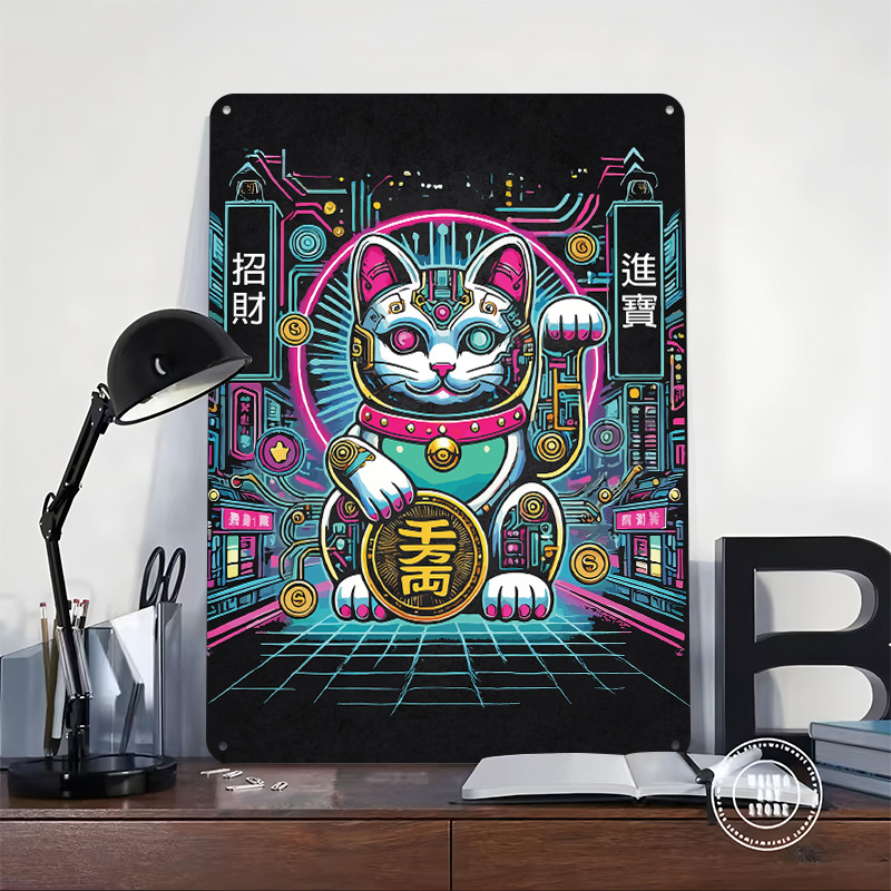 Cyberpunk Maneki Neko - Tech F - огляд і ціна Tech Office Wall