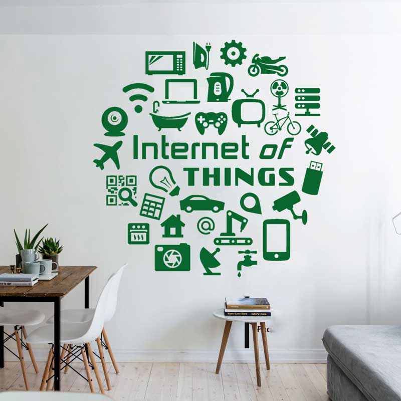Tech vinyl wall decals Interne - огляд і ціна Tech Office Wall
