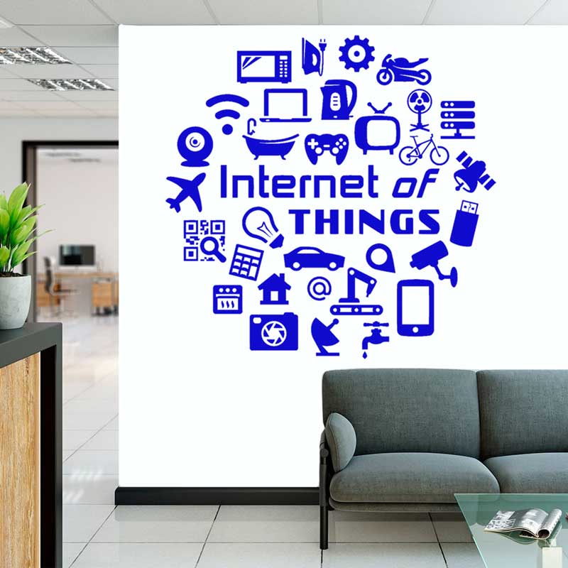 Tech vinyl wall decals Interne - огляд і ціна Tech Office Wall