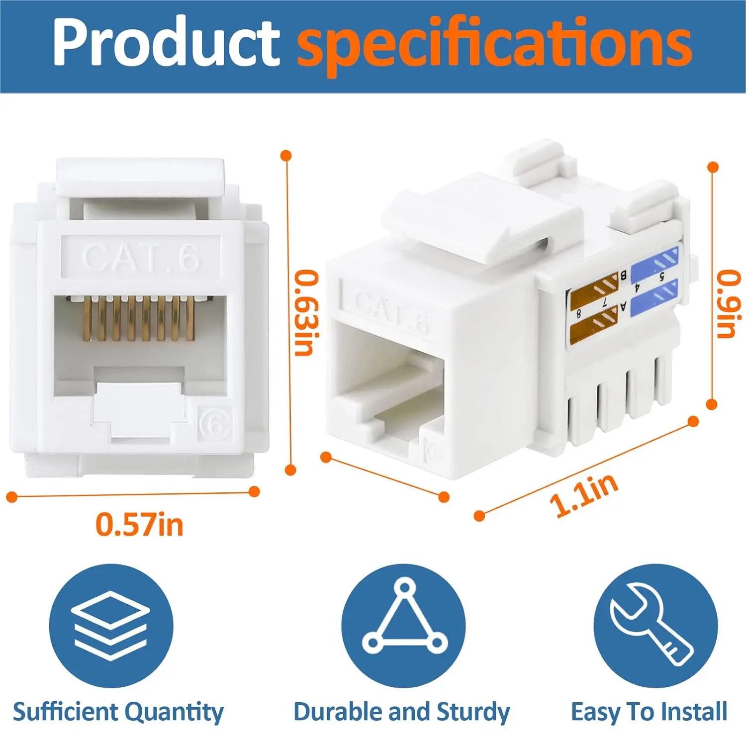 ZoeRax 10-Pack RJ45 Keystone J - огляд і ціна Patch Panel Cat6