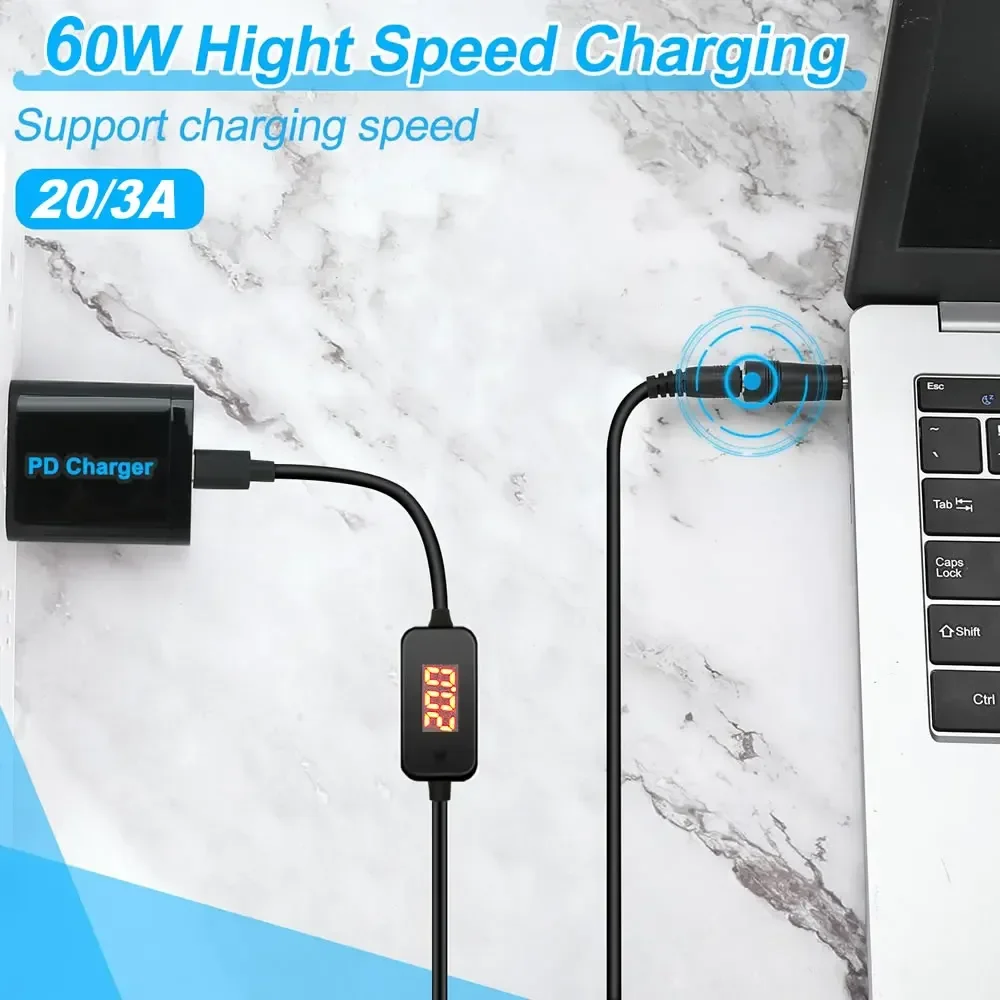 Type C to DC5.5x2.1mm Power Ad - огляд і ціна Cable Lock Laptop