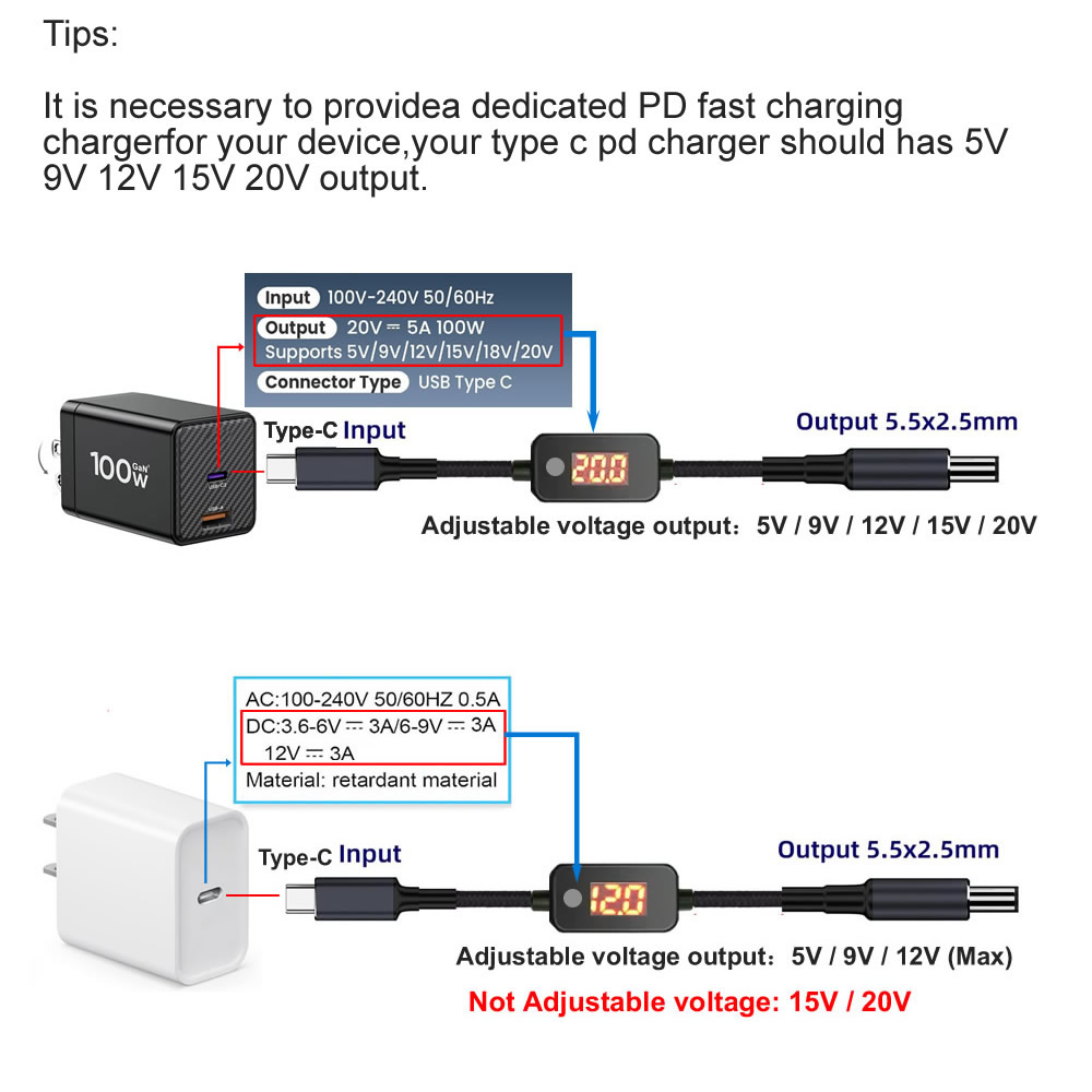 Type C to DC5.5x2.1mm Power Ad - огляд і ціна Cable Lock Laptop