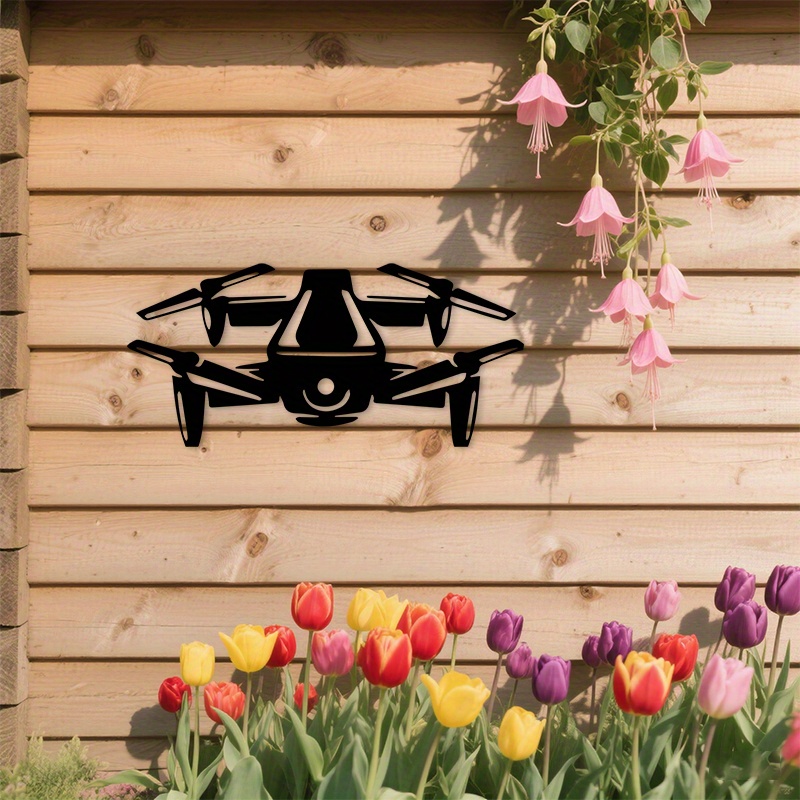 2D Flat Drone Silhouette Metal - огляд і ціна Tech Office Wall