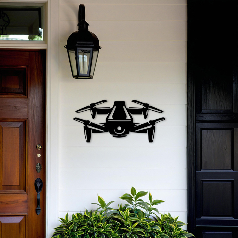 2D Flat Drone Silhouette Metal - огляд і ціна Tech Office Wall