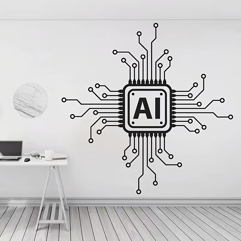 AI Technology Circuit Board Vi - огляд і ціна Tech Office Wall