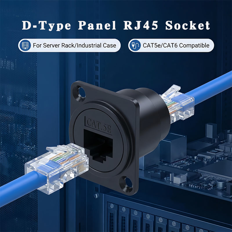 D-Type Panel Mount RJ45 Socket - огляд і ціна Patch Panel Cat6