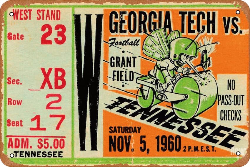 1960 GEORGIA TECH VS. TENNESSE - огляд і ціна Tech Office Wall